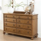 American Drew Grand Isle 8 Drawer Double Dresser in Amber Finish
