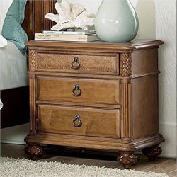 American Drew Grand Isle 3 Drawer Nightstand in Amber Finish