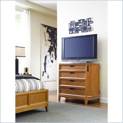 American Drew Sedona Media Chest in Dusty Oak Finish