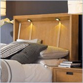 American Drew Sedona Lighted Panel Headboard in Dusty Oak Finish
