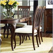 American Drew Cherry Grove Splat Back Side Chair in Mid Tone Brown