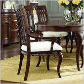 American Drew Cherry Grove Splat Back Arm Chair in Mid Tone Brown