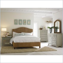 American Drew Ashby Park Banana Leaf Panel Bed 3 Piece Bedroom Set