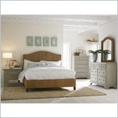 American Drew Ashby Park Banana Leaf Panel Bed 4 Piece Bedroom Set