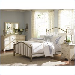 American Drew Ashby Park Nickel Plated Metal Bed 3 Piece Bedroom Set