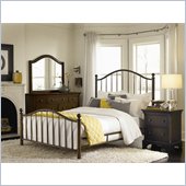 American Drew Ashby Park Dark Copper Metal Bed 2 Piece Bedroom Set