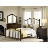 American Drew Ashby Park Dark Copper Metal Bed 3 Piece Bedroom Set