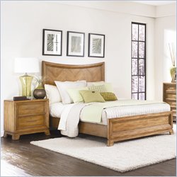 American Drew Chalice Arched Panel Bed 2 Piece Bedroom Set in Blond