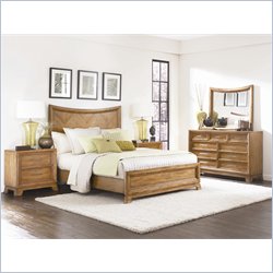 American Drew Chalice Arched Panel Bed 6 Piece Bedroom Set in Blond