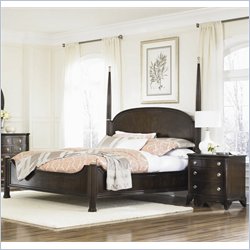 American Drew Sonata Poster Bed 2 Piece Bedroom Set in Dark Merlot