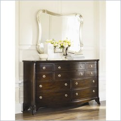 American Drew Sonata Dark Merlot 10 Drawer Double Dresser with Mirror