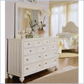 American Drew Camden Landscape Mirror and Dresser Set in Buttermilk
