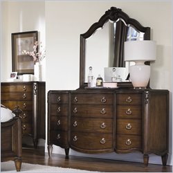 American Drew Jessica McClintock Landscape Mirror and Dresser Set