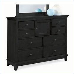 American Drew Sterling Pointe Landscape Mirror and Dresser Set in Black