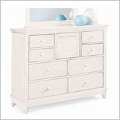 American Drew Sterling Pointe Landscape Mirror and Dresser Set in White