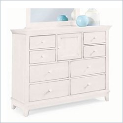 American Drew Sterling Pointe Vertical Mirror and Dresser Set in White