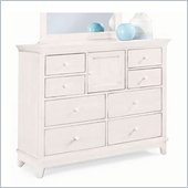 American Drew Sterling Pointe Vertical Mirror and Dresser Set in White