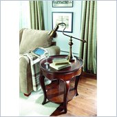 American Drew Cherry Grove Oval Wood Top End Table in Mid Tone Brown