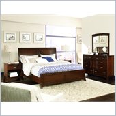 American Drew Essex Low Profile Sleigh Bed in Mink