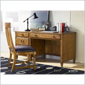 American Drew Americana Home Desk in Warm Khaki Oak