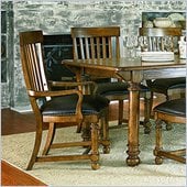 American Drew Americana Home Arm Chair in Warm Khaki Oak
