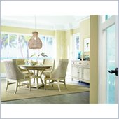American Drew Americana Home Artisans Round Table in Weathered White