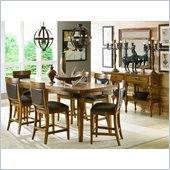 American Drew Americana Home Conversation Table in Warm Khaki Oak