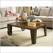 American Drew Americana Home Cocktail Table in Rustic Dark Oak