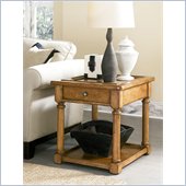 American Drew Americana Home End Table in Warm Khaki Oak