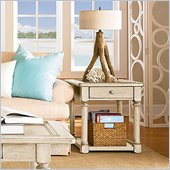 American Drew Americana Home End Table in Weathered White