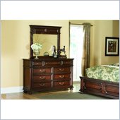 American Drew Barrington House Triple Dresser in Heirloom Cherry