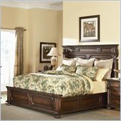 American Drew Barrington House Panel Bed in Heirloom Cherry