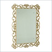 American Drew Jessica McClintock Silver Leaf Mirror