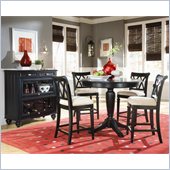 American Drew Camden Black Bar Height Pedestal 3 Piece Pub Set