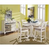 American Drew Camden Height Pedestal 3 Piece Pub Set in Buttermilk