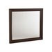 American Drew Tribecca Landscape Mirror with Supports in Root Beer Finish