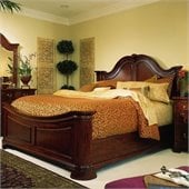 American Drew Cherry Grove Mansion Panel Bed in Antique Cherry Finish