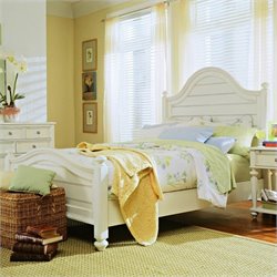 American Drew Camden Antique White Panel Bed