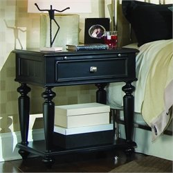 American Drew Camden Black Leg Nightstand