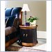 American Drew Bob Mackie Round Leather Night Stand