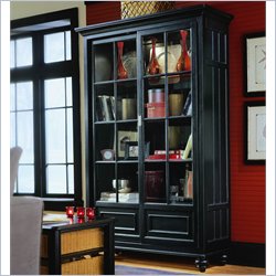 American Drew Camden Black Bookcase China Cabinet