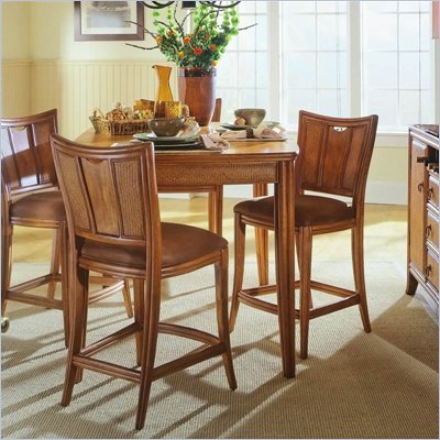 American Drew Antigua Rectangular Gathering Table Set in Toasted Almond Oak Finish