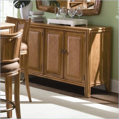 American Drew Antigua Wood Top Server in Toasted Almond Finish