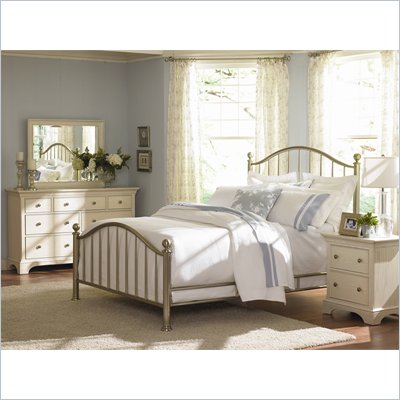 American Drew Ashby Park Nickel Plated Metal Bed 5 Piece Bedroom Set