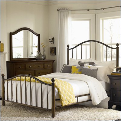 American Drew Ashby Park Dark Copper Metal Bed