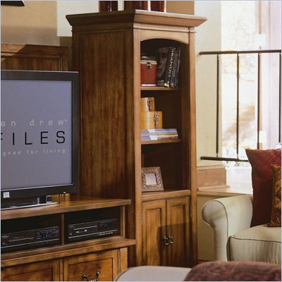 American Drew Beacon Ridge Entertainment Tower in Rustic Pecan Finish