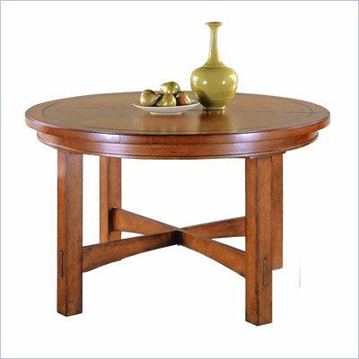 American Drew Beacon Ridge Round Casual Dining Table in Antique Cherry Finish