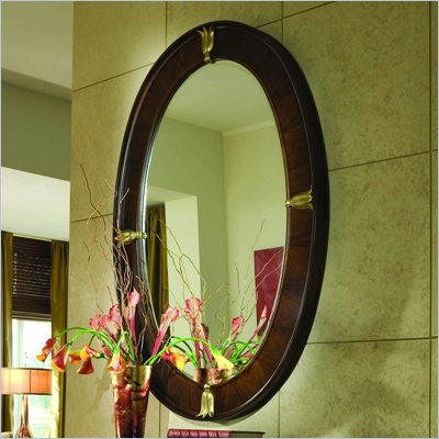 American Drew Bob Mackie Signature Oval Wood Mirror
