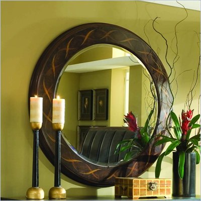 American Drew Bob Mackie Signature Round Ribbon Mirror