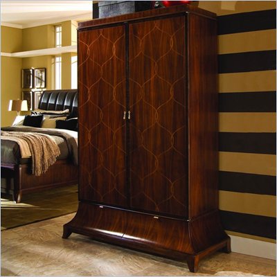 American Drew Bob Mackie Signature TV/Wardrobe Armoire in Rosewood Finish